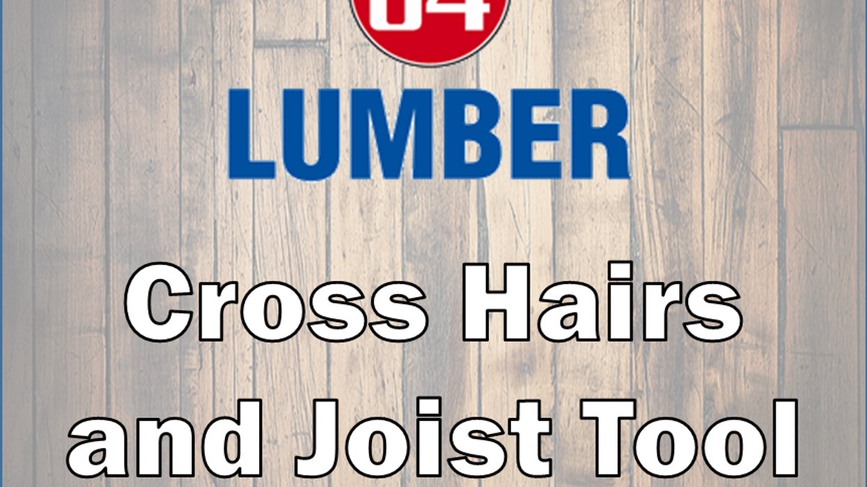 Cross Hairs and Joist Tool Template in Square Takeoff